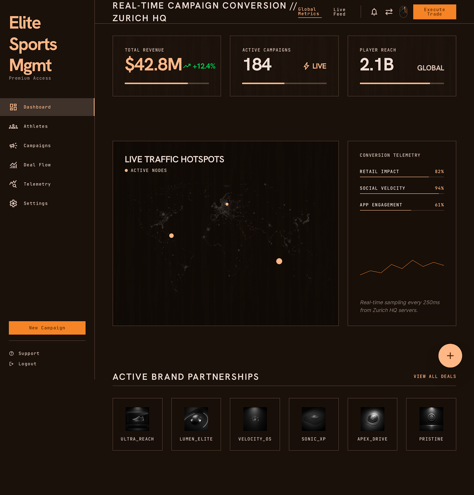 Basketball Sponsor Hub Partner Command screenshot