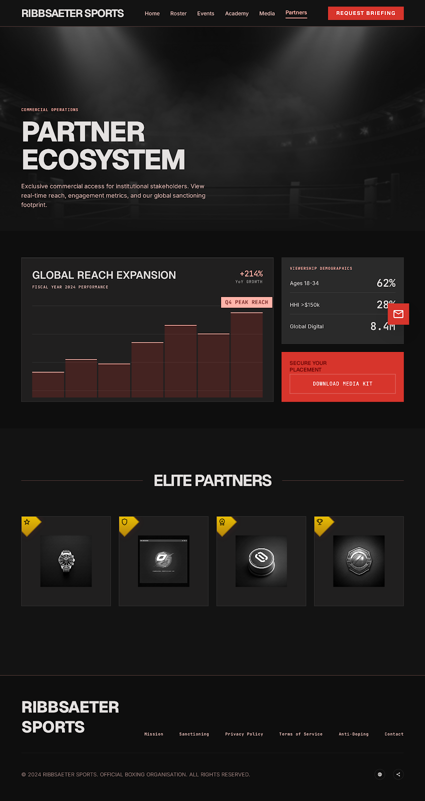 Boxing Promotion & Gym Portal Partner Hub screenshot