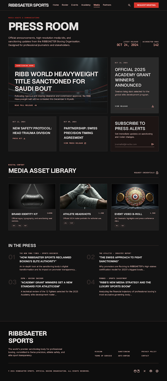 Boxing Promotion & Gym Portal Media Press Room screenshot