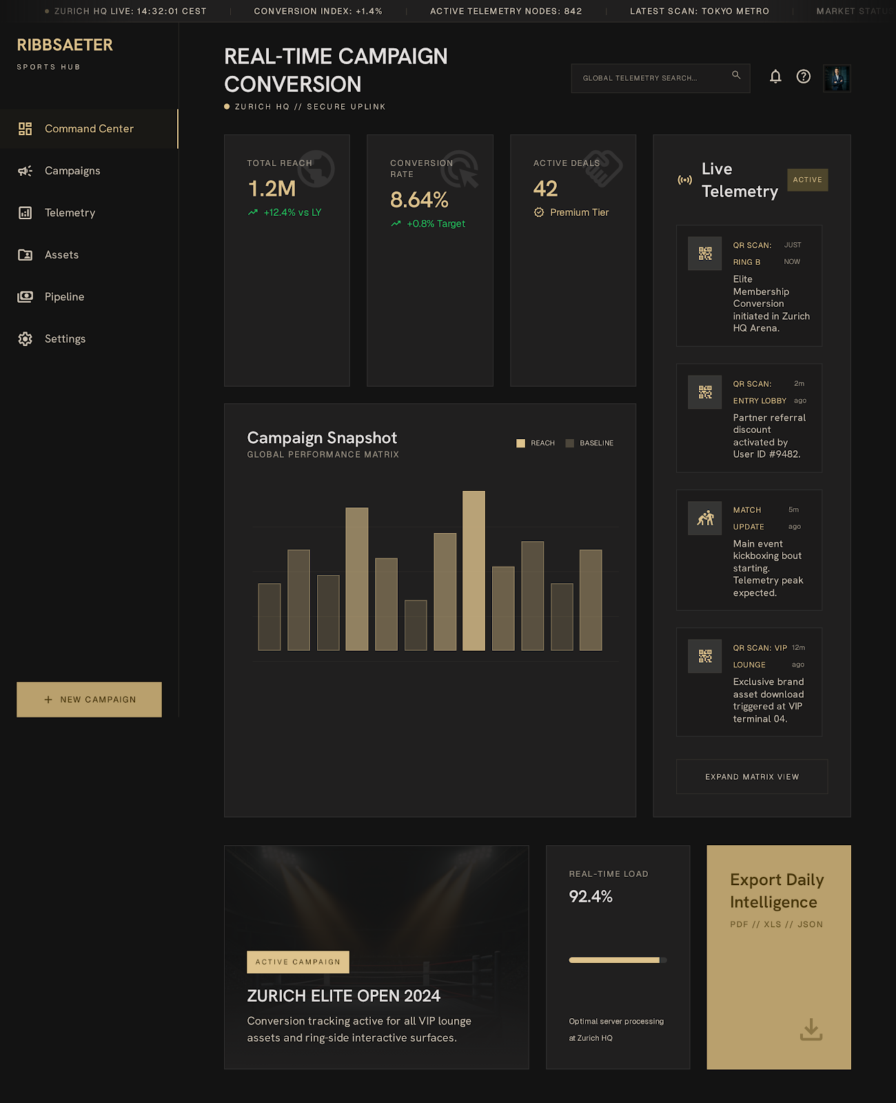 Boxing Sponsor Hub Partner Command screenshot