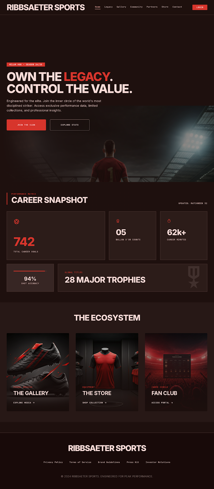 Football Athlete Platform Hub Home screenshot