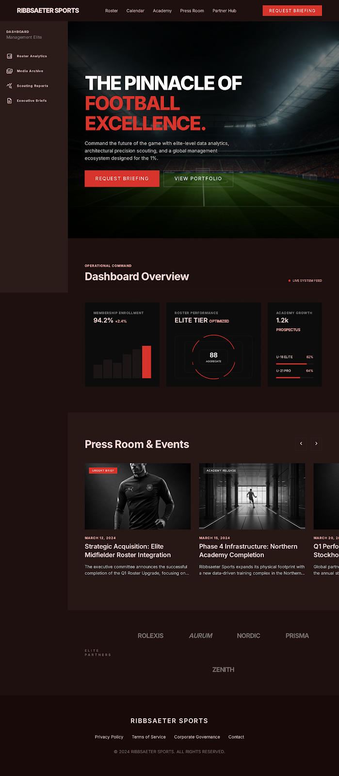 Football Executive Portal Executive Home screenshot