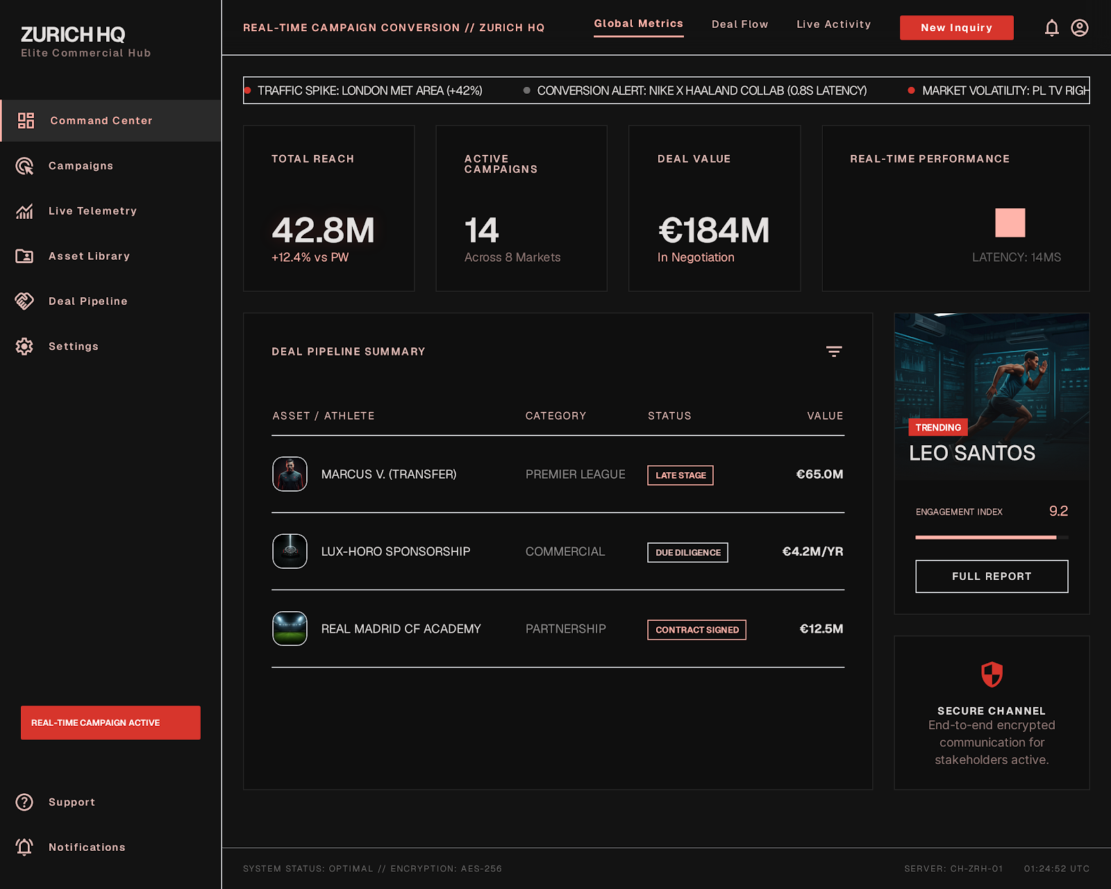 Football Sponsor Hub Partner Command screenshot