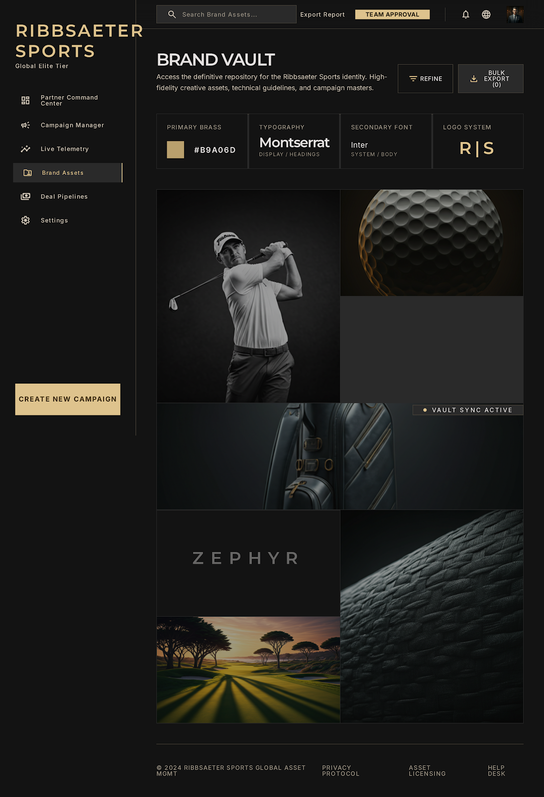Golf Sponsor Hub Asset Library screenshot