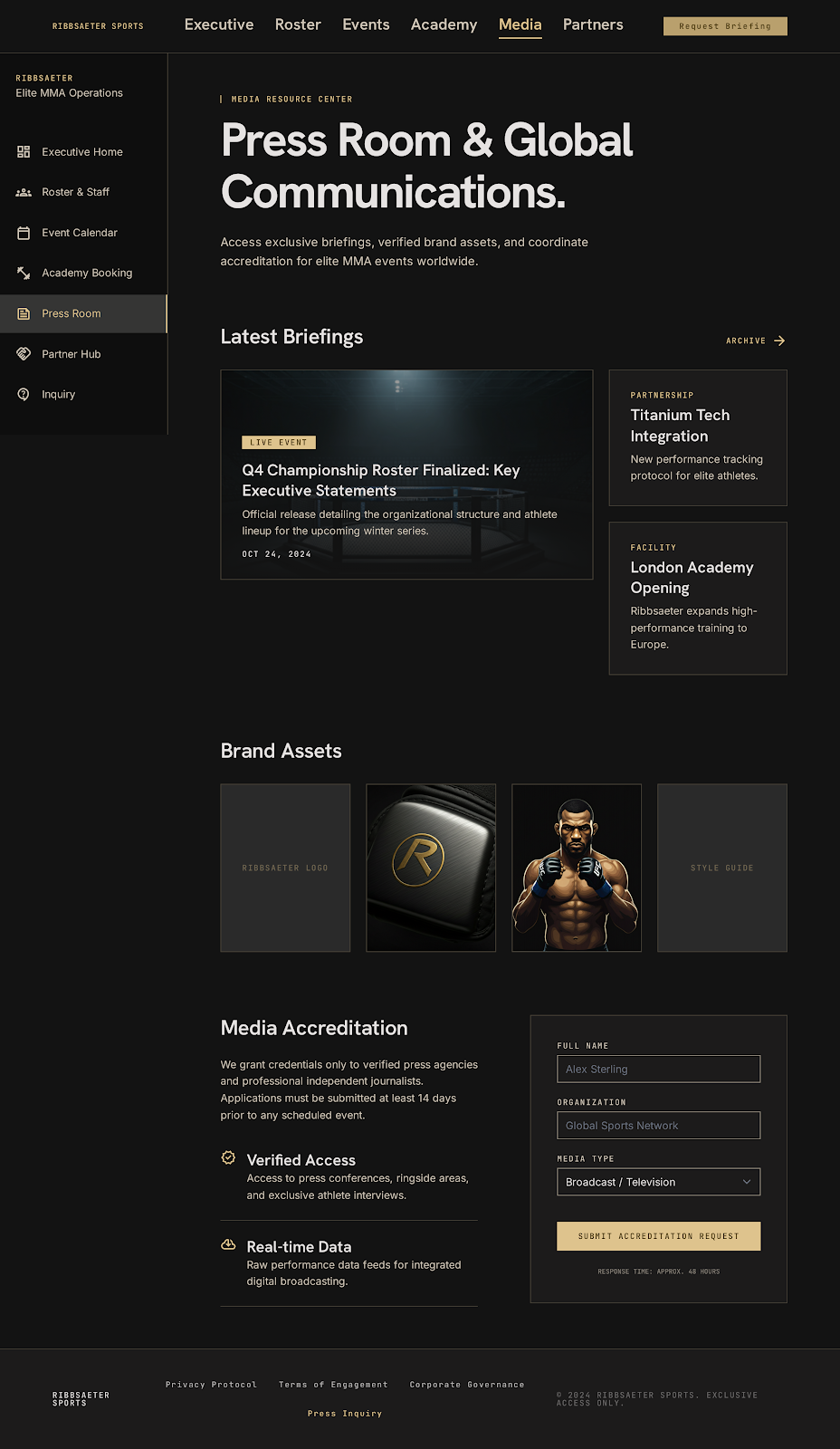 MMA Promotion & Org Portal Media Press Room screenshot