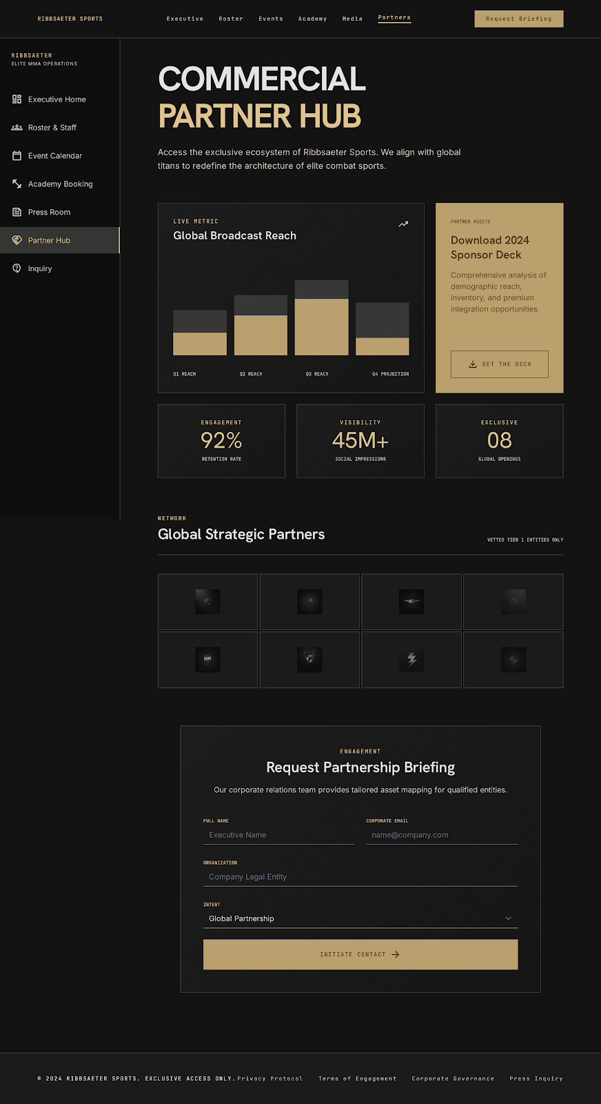 MMA Promotion & Org Portal Partner Hub screenshot