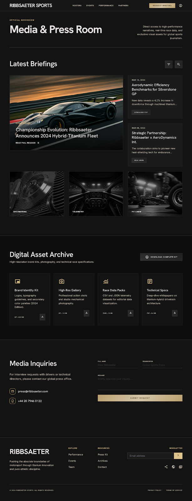 Motorsport Executive Portal Media Press Room screenshot