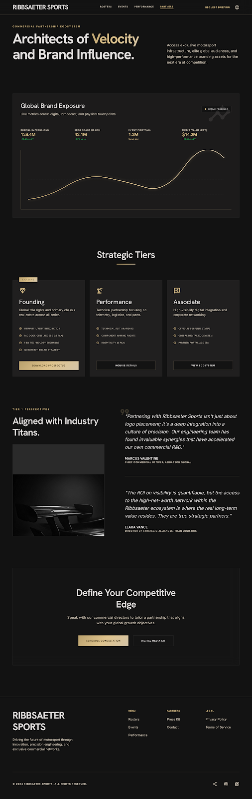 Motorsport Executive Portal Partner Hub screenshot